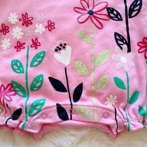 NWT - Gymboree Baby Girl- Set of 2 Onesies - Pink/Green - SZ3-6 months - Picture 4 of 10